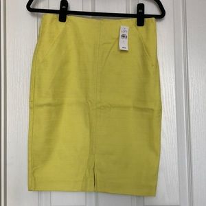 Loft Lemon Linen Skirt